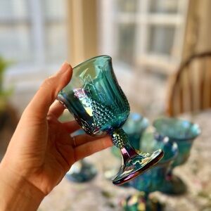 vintage carnival harvest grapes | set of (5) goblets